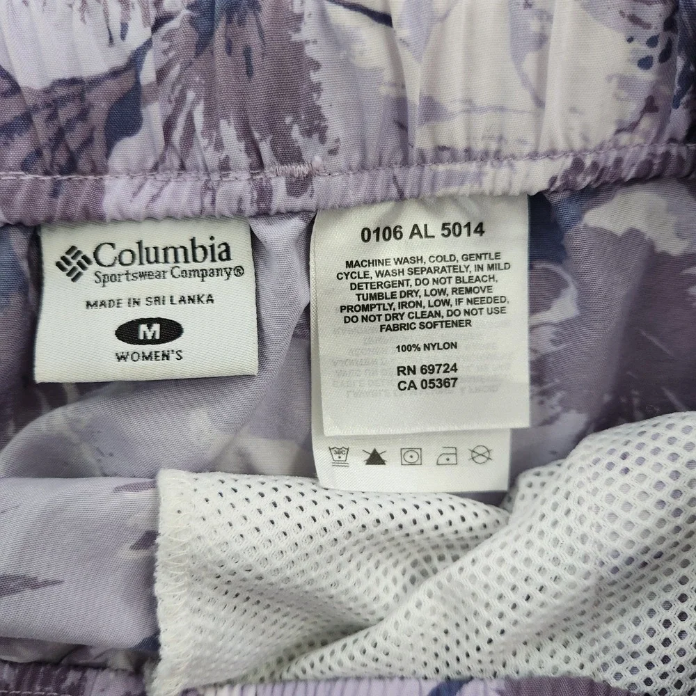 Columbia Womens Purple Floral Hiking Skirt Cargo Pocket Belted AL5014 Size M